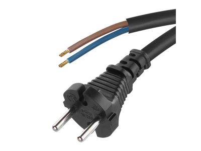 Flexo šnúra guma/neoprén 2x1,0mm2 3m čierna EMOS S03030N