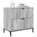 vidaXL Nočný stolík Sivý dub sonoma 63.5 x 36 x 61 cm Kompozitné drevo