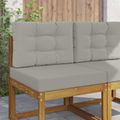 vidaXL Vankúš na vonkajšiu pohovku Polyester Sivá 60 x 60 cm