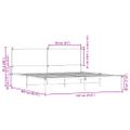 vidaXL Kovový posteľný rám bez matraca hnedý dub 180x200 cm