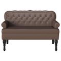 vidaXL Chesterfield lavica Hnedá 119,5 x 64,5 x 75 cm Umelá koža