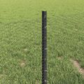 vidaXL Hexagonálny plot s stĺpom 25 x 0,4 m PVC potiahnutá oceľ Sivá