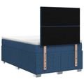 vidaXL Posteľ boxspring s matracom Modrá 120 x 200 cm Látka
