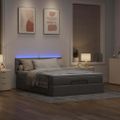 VidaXL Osmanská posteľ s matracom a LED diódami Taupe 140x200 cm Látka