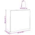 vidaXL Kryt na stojan na drevo 61 x 122 x 106 cm Obdĺžnikový Čierna