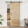 vidaXL Posuvné dvere ORKDAL 86 x 211 cm Borovicový masív Prírodná