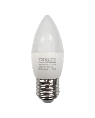 LED žiarovka Trixline 4W E27 C35 denné svetlo