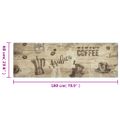 vidaXL Kuchynský koberec umývateľný Coffee hnedý 60x180 cm zamat