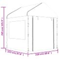 vidaXL Altánok so strechou, biely 20,07x2,28x2,69 m, polyetylén