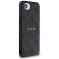 Guess HC MagSafe PU 4G Circle with Classic Logo case for iPhone 16e Black