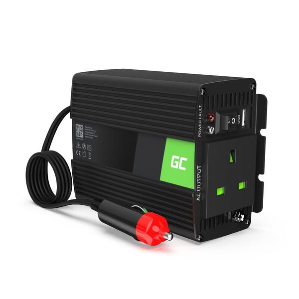 INV30UK Green Cell Menič napätia 24V na 230V 150W/300W čistá sínusoida UK zástrčka