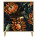 vidaXL Příborník LOCHEM Oranžový vzor 66 x 36,5 x 75 cm Sonoma