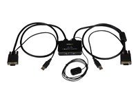 USB Powered with Remote Switch - KVM with VGA - Dual Port VGA KVM Switch (SV211USB) - Prepínač KVM - 2 x KVM port(s) - 1 miestny používateľ - desktop
