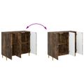 vidaXL Servírovacia skriňa Dymový dub 89 x 34,5 x 80 cm