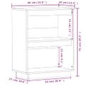 vidaXL Konzolová skrinka 60x34x75 cm masívna borovica