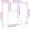 vidaXL Komoda dymový dub 60x35x70 cm spracované drevo