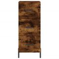 vidaXL Komoda dymový dub 34,5x34x90 cm spracované drevo