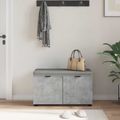 vidaXL Predsieňová lavica s vankúšom Betónovo Sivá 80 x 38 x 46 cm