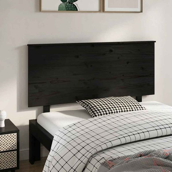 vidaXL Čelo postele čierne 139x6x82,5 cm masívna borovica