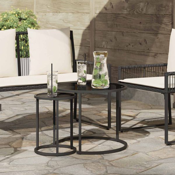 vidaXL Súprava na kávový stolík 2 pcs 55 x 55 x 45 cm oceľ