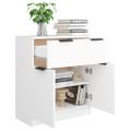 vidaXL Komoda biela 60x30x70 cm spracované drevo