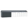 vidaXL Klietka pre vtákov Antracit 630 x 103 x 142 cm Pozinkovaná oceľ