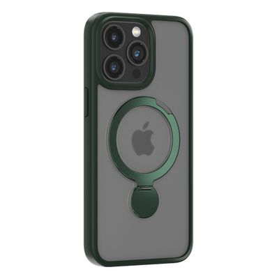 Puzdro Comma Joy Shark Mag pre iPhone 15 Plus tmavozelená