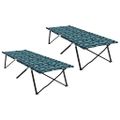 vidaXL Skladacia kempingová posteľ List 2 ks Les 206 x 76 x 74 cm