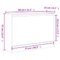 vidaXL Botník betónovo sivý 80x21x57 cm spracované drevo