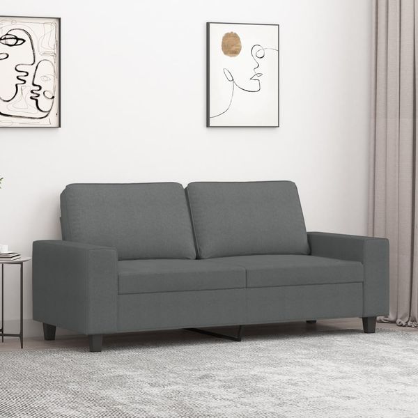 vidaXL 2-miestna pohovka tmavosivá 140 cm látka