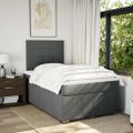 vidaXL Boxspring posteľ s matracom, tmavosivá 120x190 cm, látka