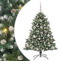vidaXL Umelý vianočný stromček Zelená 120 cm PVC, plast a oceľ