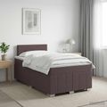 vidaXL Posteľ boxspring s matracom Tmavohnedá 120 x 190 cm Látka