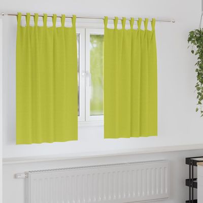 vidaXL Záclony na zatemnenie s krúžkami 2 pcs Zelená 140 x 140 cm