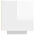 vidaXL TV skrinka s LED svetlami lesklá biela 160x35x40 cm