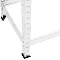 vidaXL 2-poschodový stojan na pneumatiky strieborný 110x40x110 cm oceľ