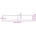 vidaXL Stolová doska 220x40x(2-6) cm, neošetrený dubový masív