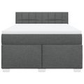 vidaXL Boxspring posteľ s matracom tmavosivá 140x200 cm látka