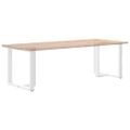 vidaXL Nohy k jedálenskému stolu v tvare T, 2 ks, biele, 70x35x(72-73) cm, oceľové