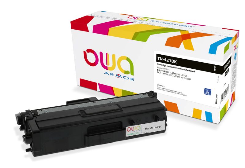 OWA Armor toner kompatibilný s Brother TN-421BK, 3000st, čierna/black