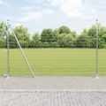 vidaXL Záhradný Euro plot s betónovým podkladom 10 x 1,6 m Strieborná
