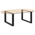 vidaXL Nohy konferenčného stolíka v tvare U, 2 ks, čierne, 70 x (42-43) cm, oceľové