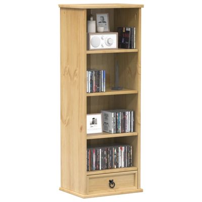 vidaXL Skrinka na CD Corona" 40x30x110 cm borovicový masív