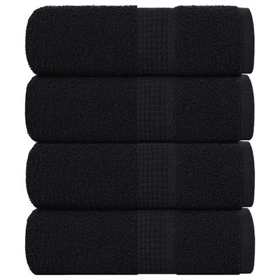 vidaXL Utierky na umývanie FROGN 4 ks čierne 30x30 cm 360 g/m²