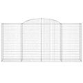 vidaXL Oblúkové gabionové koše 11 ks 300x50x140/160 cm pozink. železo