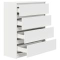 vidaXL Komoda biela 80x35x99 cm spracované drevo
