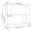 vidaXL Knižnica/deliaca stena hnedá 80x25x70 cm masívna borovica