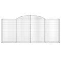 vidaXL Oblúkové gabionové koše 20 ks 300x30x120/140 cm pozink. železo