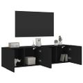 vidaXL TV skrinky nástenné 2 ks čierne 80x30x41 cm
