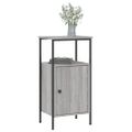 vidaXL Nočné stolíky 2 ks sivý dub sonoma 41x31x80 cm kompozitné drevo